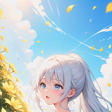 花丛中的少女