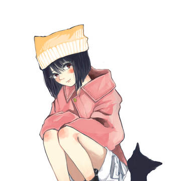猫と女の子