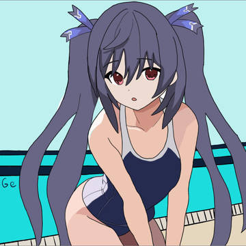 Noire at waterpool