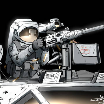 宇宙でも現役のM2ブローニング