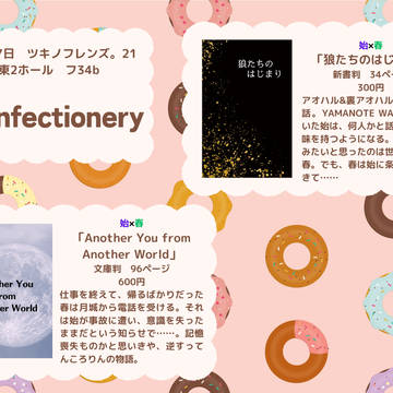 ツキノフレンズ。21　お品書き（Confectionery）