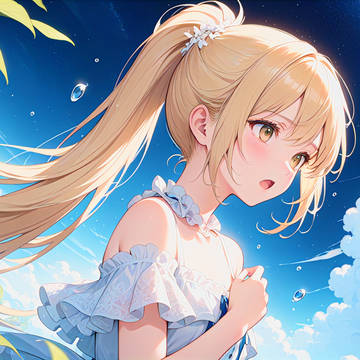 夜空下的少女
