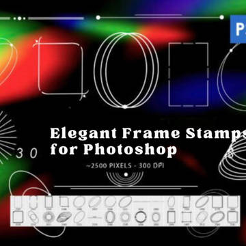 Elegant Frame Stamps for Photosh