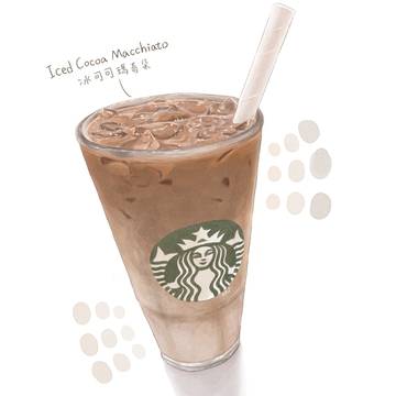 Iced cocoa macchiato 可可瑪其朵
