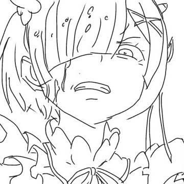 レムの「そんなに魔女の臭いを漂わせて！」のシーンを描いてみました