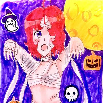 ハロウィンミイラのアミちゃん