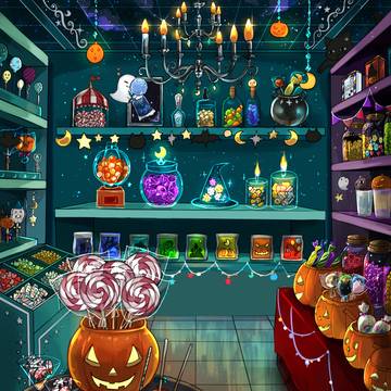Halloween candy store