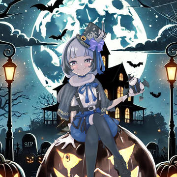 白玉じゅりMVイラスト(ハロウィン)