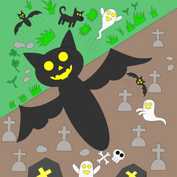 ハロウィンのコウモリ