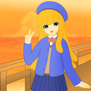 Coast at sunset [Remake]