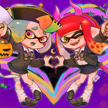 ソシャゲ風ハロウィンイラスト🎃🍭