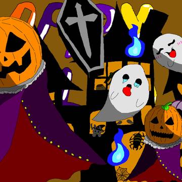 ハロウィンモチーフ大集合絵