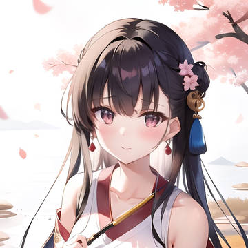 黑发小美女