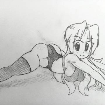 Nanako Kuroi stretching