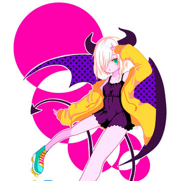 ローラースケートを駆使する悪魔さん