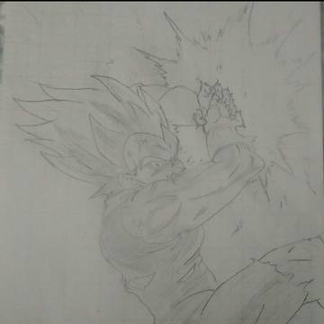 4年前に描いたベジータ
