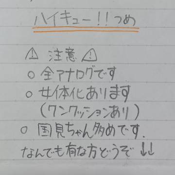 ハイキュー!!つめ