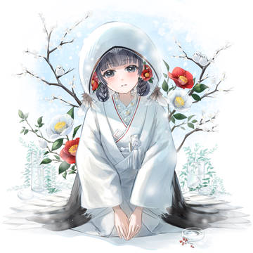シマエナガの嫁入り