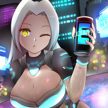 メカ娘とナイトプール
