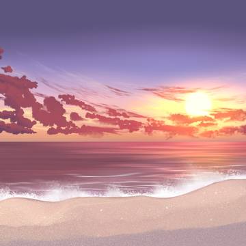 Sunset on the beach