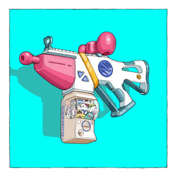 サンリオキャラが出てくるガシャポン銃