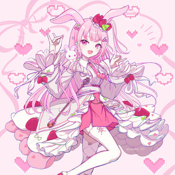 Strawberry kiwi rabbit🍓🥝🐰