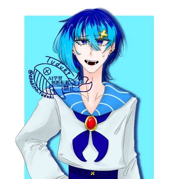 くじらモチーフセーラーの自創作