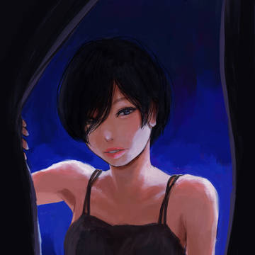 深夜窓