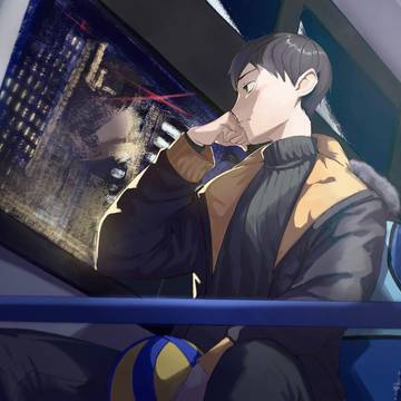Kageyama on the bus