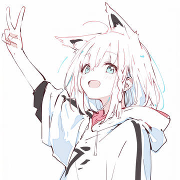 白上「ぴーすぴーす！」
