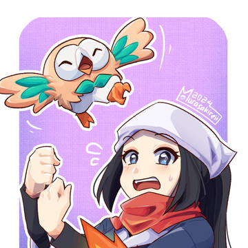 Akari with her Pokemons