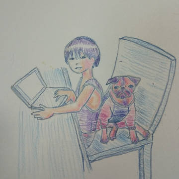 犬と座る2