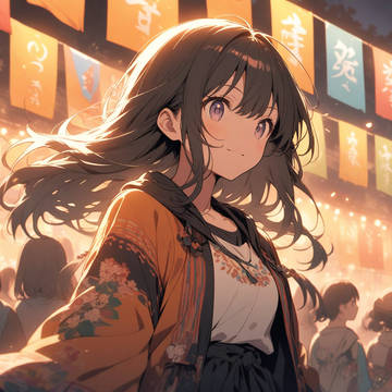 Anime Girl In festival