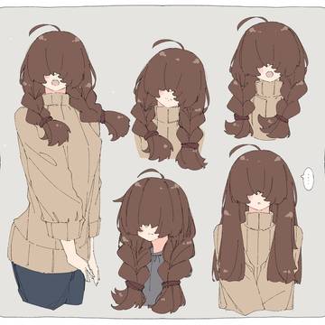 メカクレさん落書き