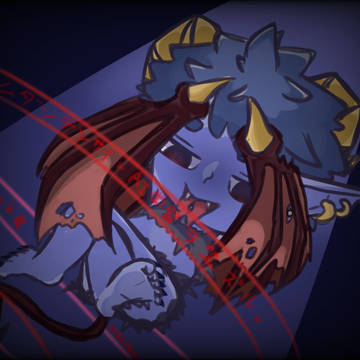 厚塗り（？）で描いた悪魔