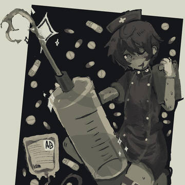 ナースの衣装を着たオリジナルキャラクター