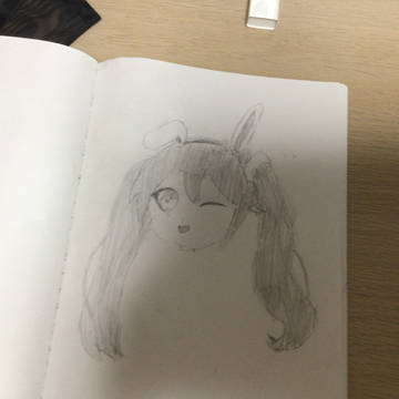 アナログで雪ミク描いてみたぞ