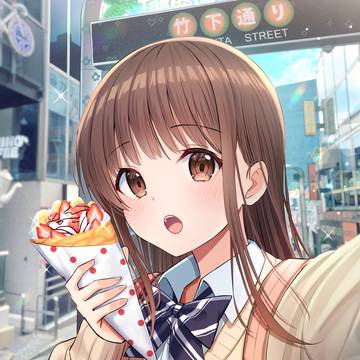 スイーツに目がない女の子の自撮り