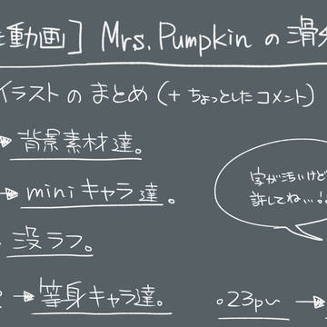 ゲ謎手描き動画　で使用したイラストまとめ