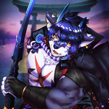 武士 青空 狼