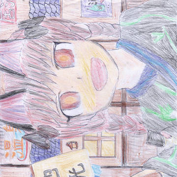 数年前に描いたお燐