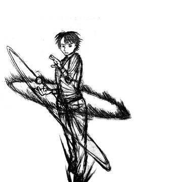 レーザー魔法を使おうとしてる人
