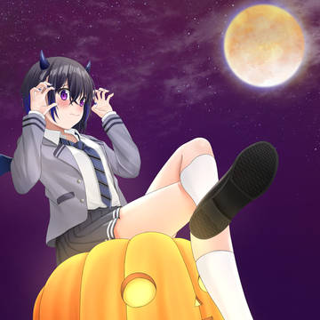 一ノ瀬うるはさん ハロウィンイラスト