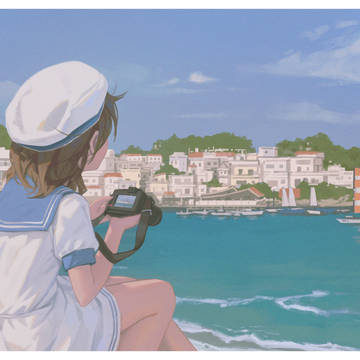 海を眺める
