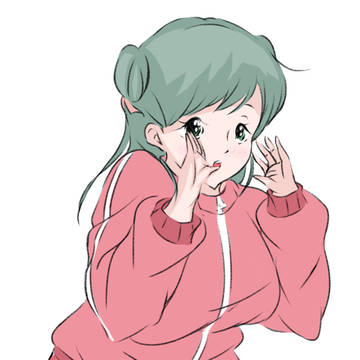 A cheering girl.