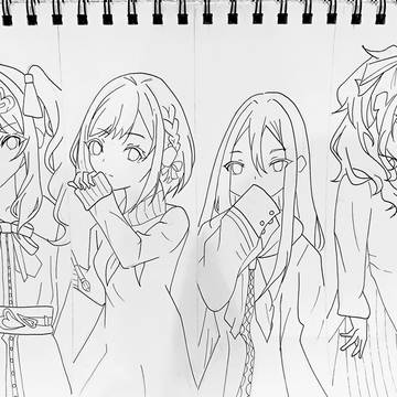 25時ナイトコードで　模写　下書き