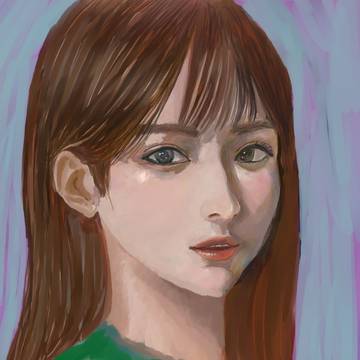 緑のセーターの女の子