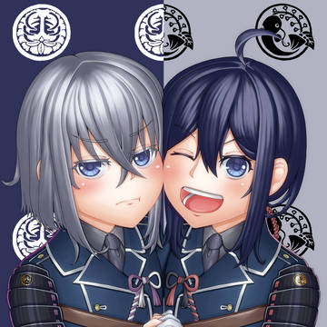 昔描いた骨喰藤四郎と鯰尾藤四郎をリメイク