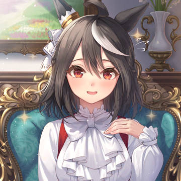 お嬢様コーデのキタサンブラック