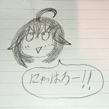 片手合間（？）で描いたみこち。